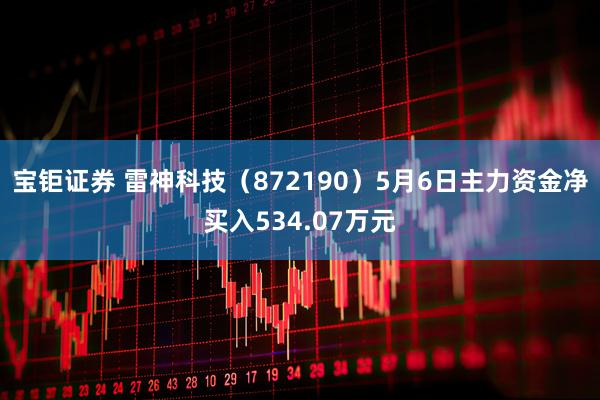 宝钜证券 雷神科技（872190）5月6日主力资金净买入534.07万元