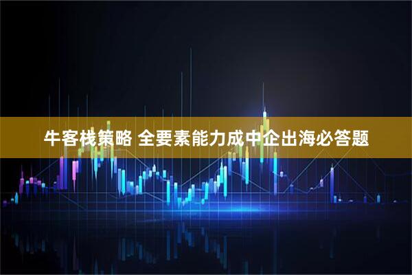 牛客栈策略 全要素能力成中企出海必答题