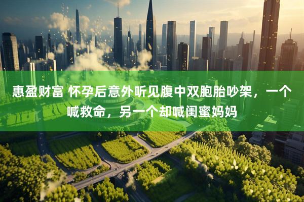 惠盈财富 怀孕后意外听见腹中双胞胎吵架，一个喊救命，另一个却喊闺蜜妈妈